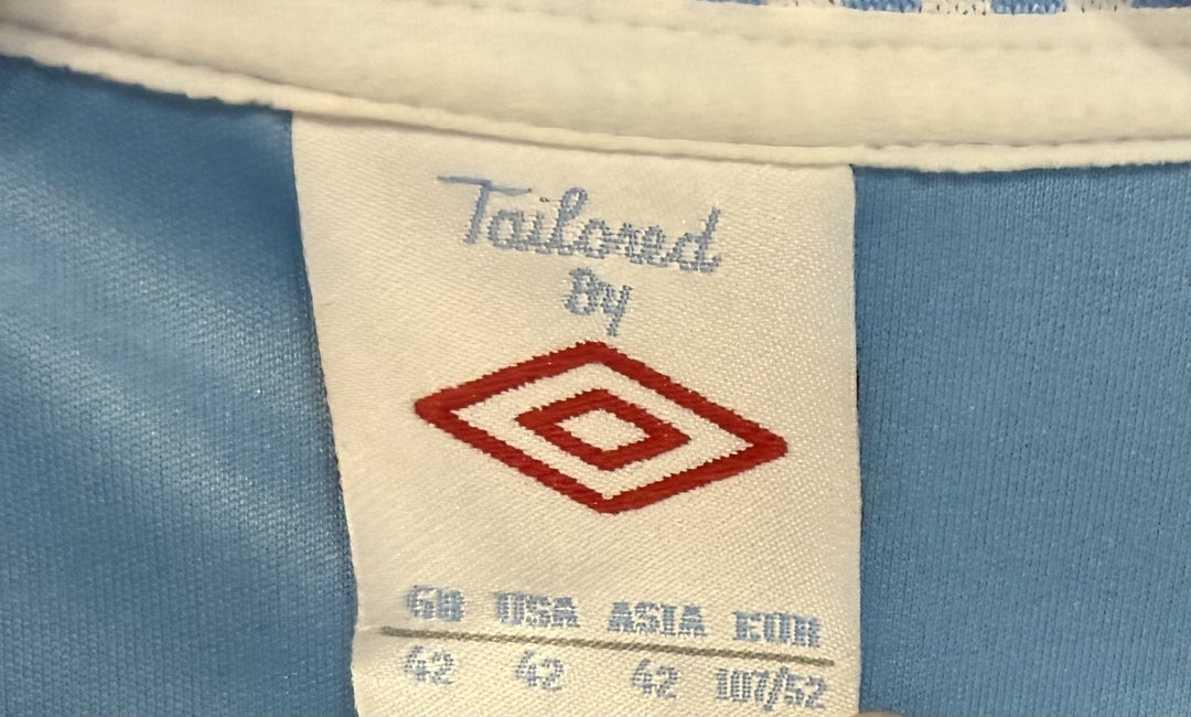 Sergio Aguero Signed Umbro Authentic Soccer Jersey Manchester City Auto BAS COA
