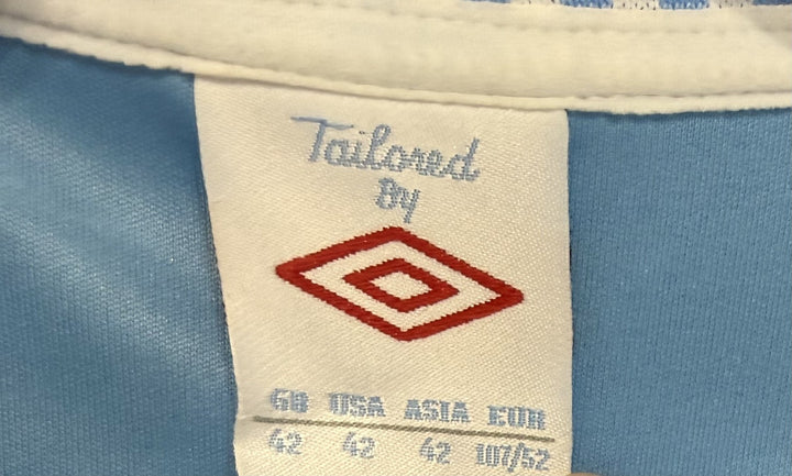 Sergio Aguero Signed Umbro Authentic Soccer Jersey Manchester City Auto BAS COA