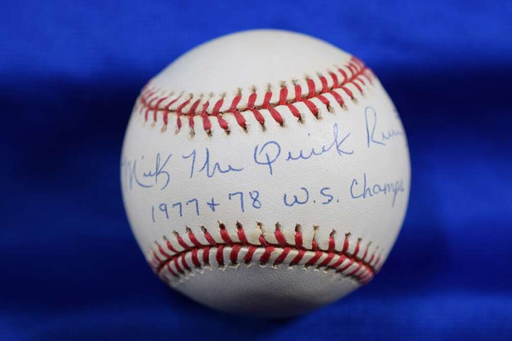 Mick The Quick Rivers PSA DNA American League Signed Baseball 77 78 WS Champs