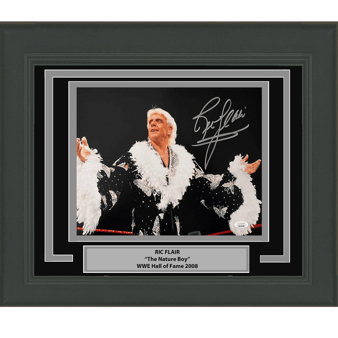 Framed Autographed/Signed Ric Flair Nature Boy 11x14 WWE Photo JSA COA
