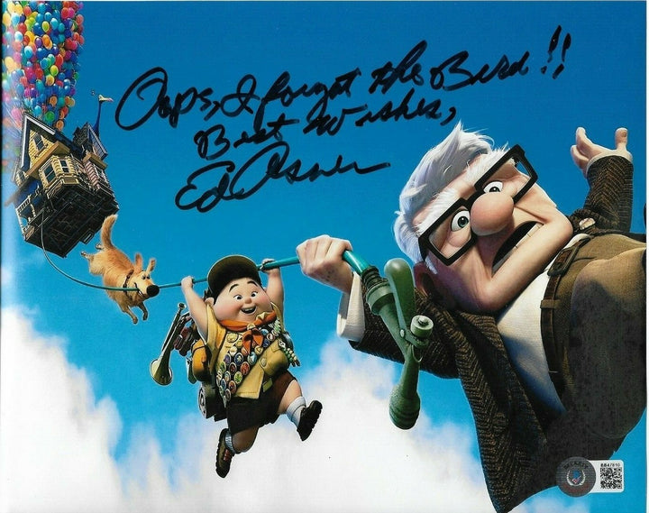 ED ASNER SIGNED AUTOGRAPHED UP 8x10 PHOTO DISNEY CARL ELF GARGOYLES HUDSON BAS A
