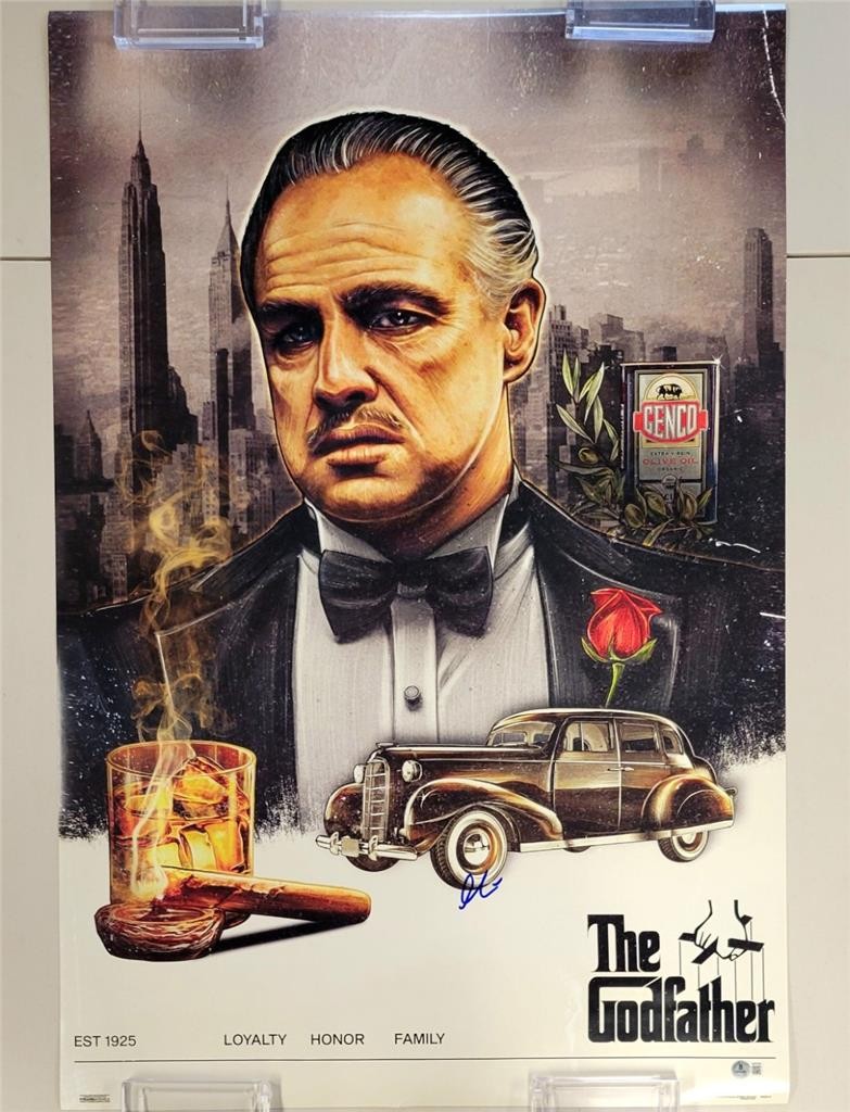Al Pacino signed The Godfather 24x36 poster autograph Corleone (D) ~ Beckett BAS