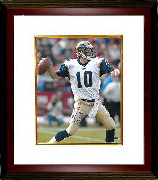 Marc Bulger signed St. Louis Rams 16X20 Photo Framed (white jersey)- Bulger Holo