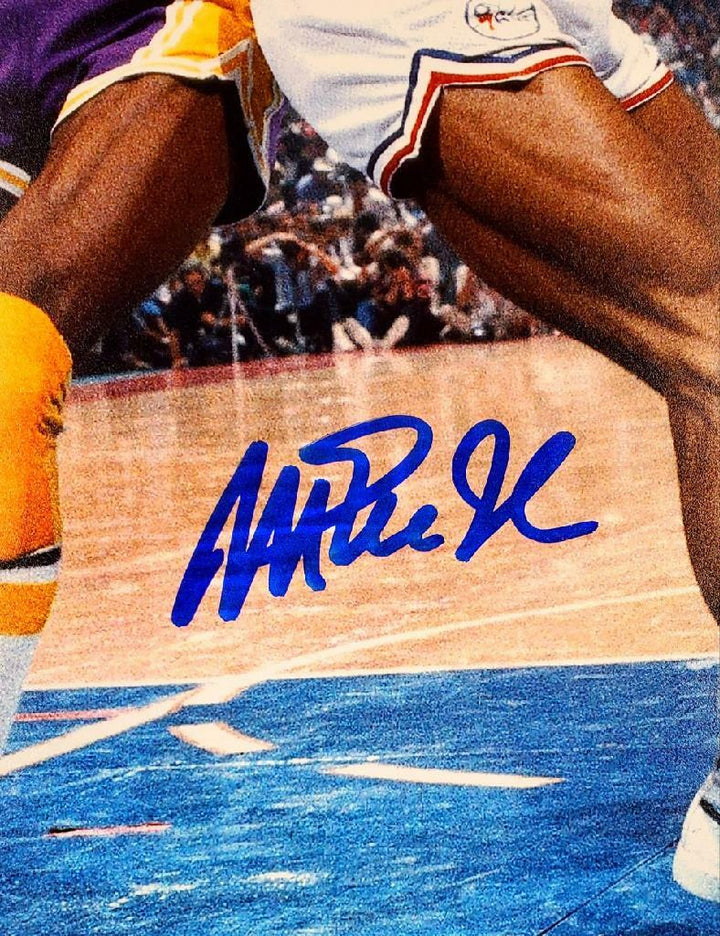 Magic Johnson autograph signed 16x20 Photo #2 vs Erving ~ Beckett BAS Holo