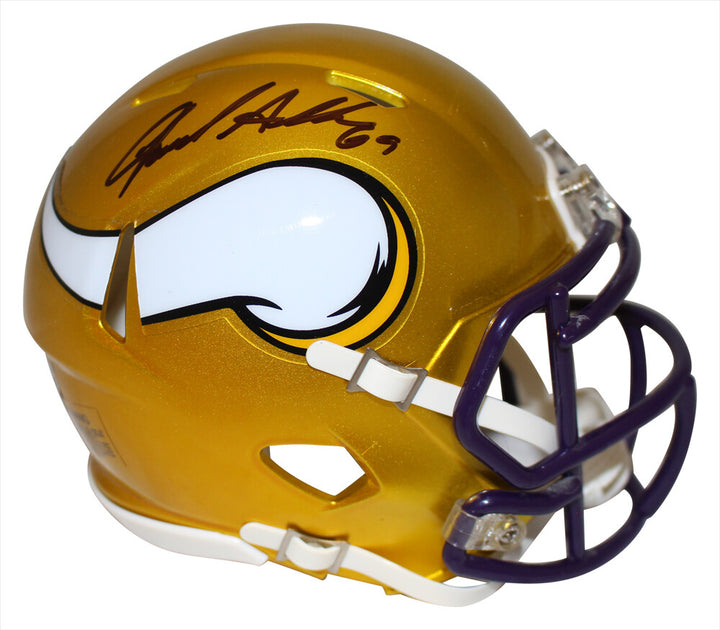 Jared Allen Autographed Minnesota Vikings Flash Mini Helmet Beckett 36271
