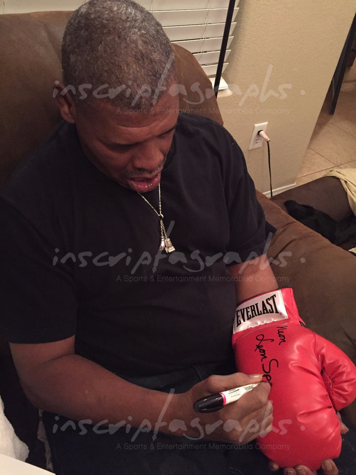 Leon Spinks Jr. "Full Name" Signed Boxing Glove #D/10 "Neon" Autograph Ali
