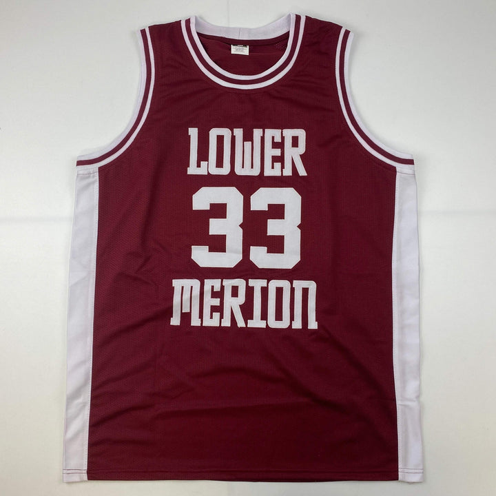 Facsimile Autographed Kobe Bryant Lower Merion Maroon Auto Jersey Size Men's XL