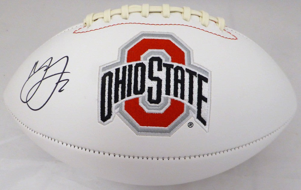 Marshon Lattimore Signed Ohio State Buckeyes White Logo Football Beckett BAS