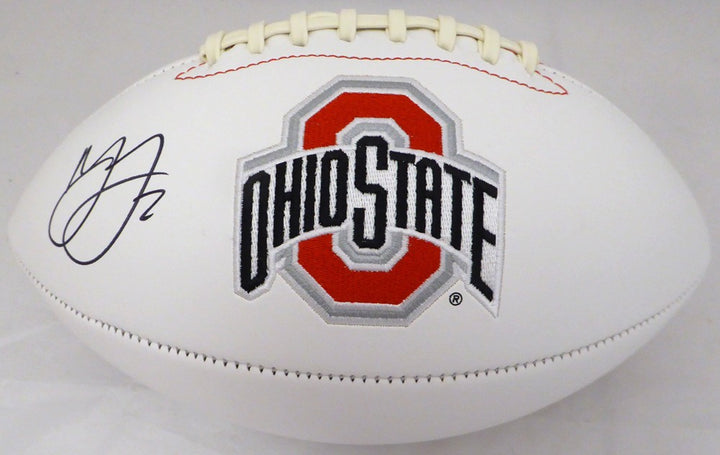 Marshon Lattimore Signed Ohio State Buckeyes White Logo Football Beckett BAS