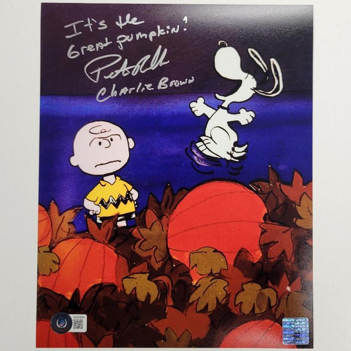 Peter Robbins signed Great Pumpkin Charlie Brown 8x10 photo ~ Beckett BAS Holo