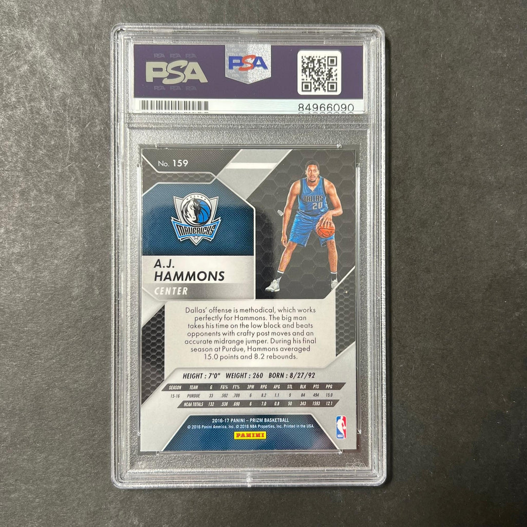 2016-17 Panini Prizm #159 A.J Hammons Signed Card AUTO PSA Slabbed Dallas Maveri