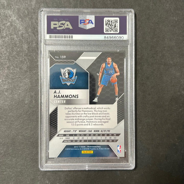 2016-17 Panini Prizm #159 A.J Hammons Signed Card AUTO PSA Slabbed Dallas Maveri