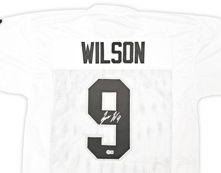 Las Vegas Raiders Tyree Wilson Signed White Jersey Beckett Wit