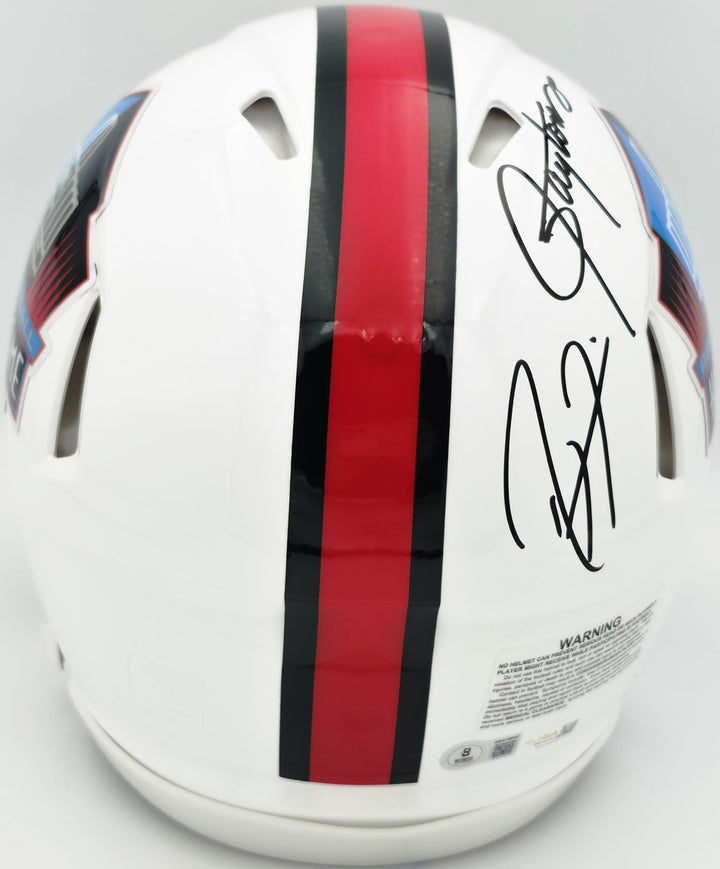 5 HOF Linebackers Signed White Full Size Authentic Helmet Beckett