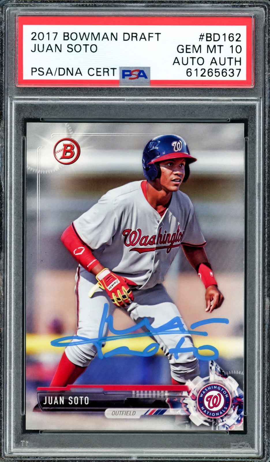 Juan Soto Signed 2017 Bowman Draft RC BDC162 Mets PSA 10 PSA/DNA #61265637