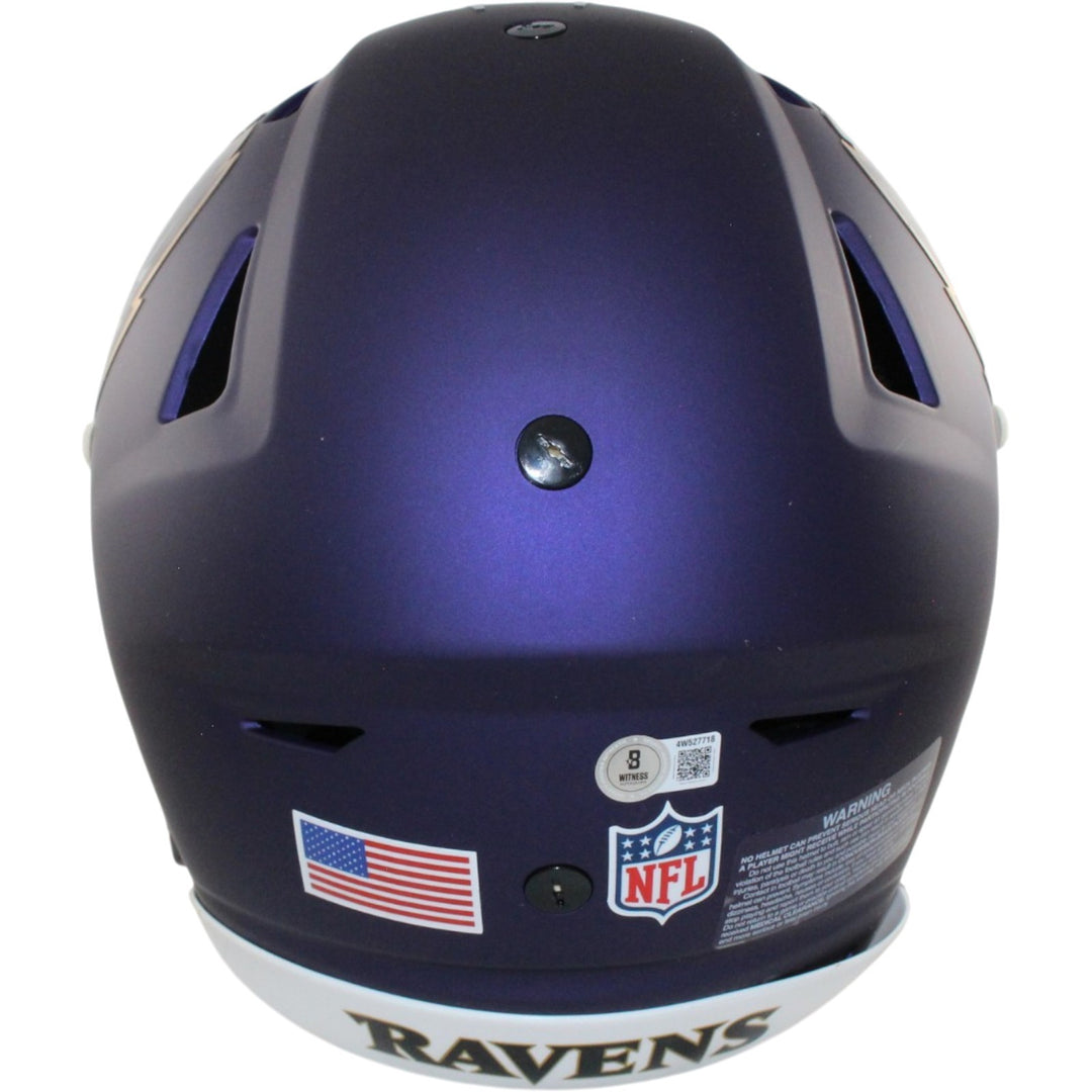 Ray Lewis Autographed Baltimore Ravens SpeedFlex 24 Alt Helmet Beckett W 56152