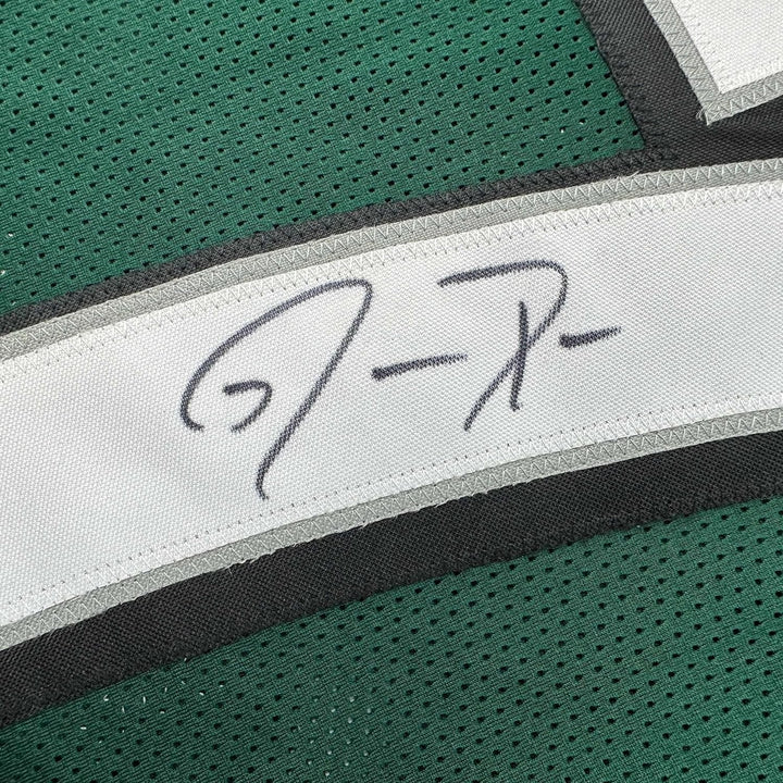 FRAMED Signed JASON PETERS 35x39 Philadelphia Green Jersey JSA COA