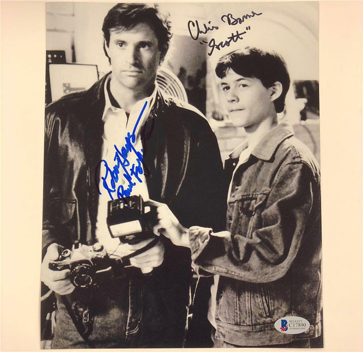 CHRISTOPHER DANIEL BARNES & ROBERT HAYS signed STARMAN 8x10 Photo ~ BAS COA