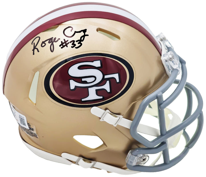 Roger Craig Signed San Francisco 49ers Gold Speed Mini Helmet Beckett BAS