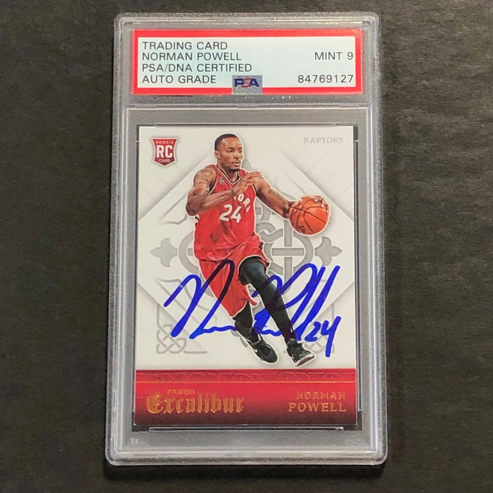 2015-16 Panini Excalibur #160 Norman Powell Signed Card AUTO 9 PSA Slabbed RC Ra