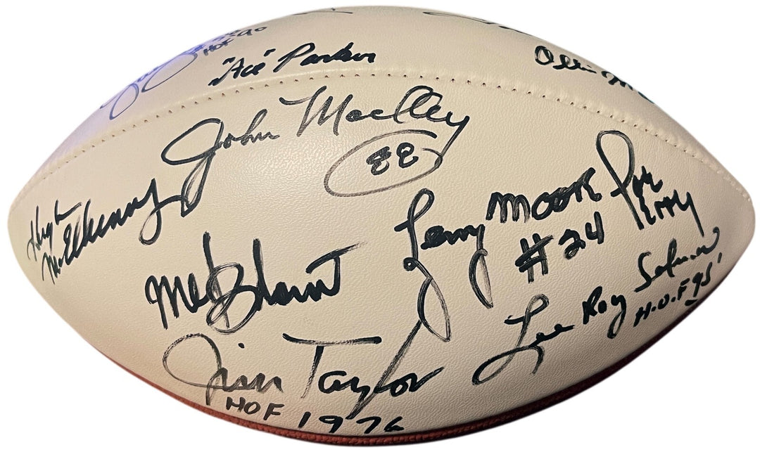 HOF Legends Signed OFC WP Football 21 Sigs Unitas/Upshaw/Lambert/Selmon- Beckett