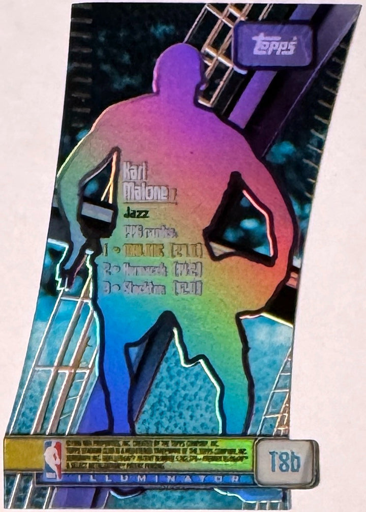 Karl Malone 1998-99 Topps Stadium Club Triumvirate Illuminator Card #T8B -(Jazz)