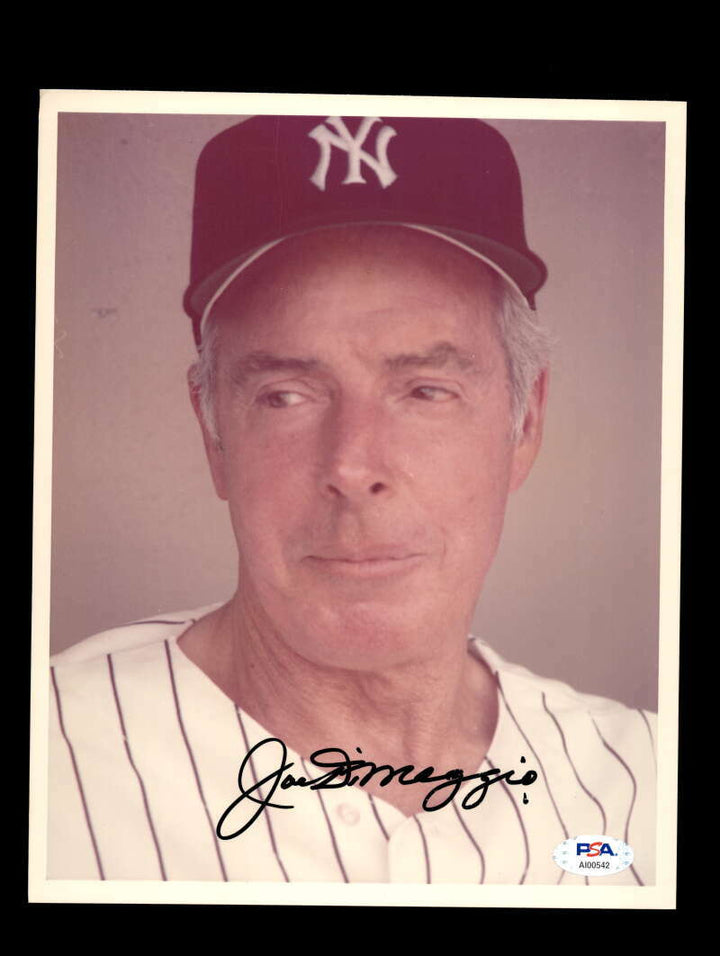 Joe Dimaggio PSA DNA Coa Signed 8x10 Photo Autograph