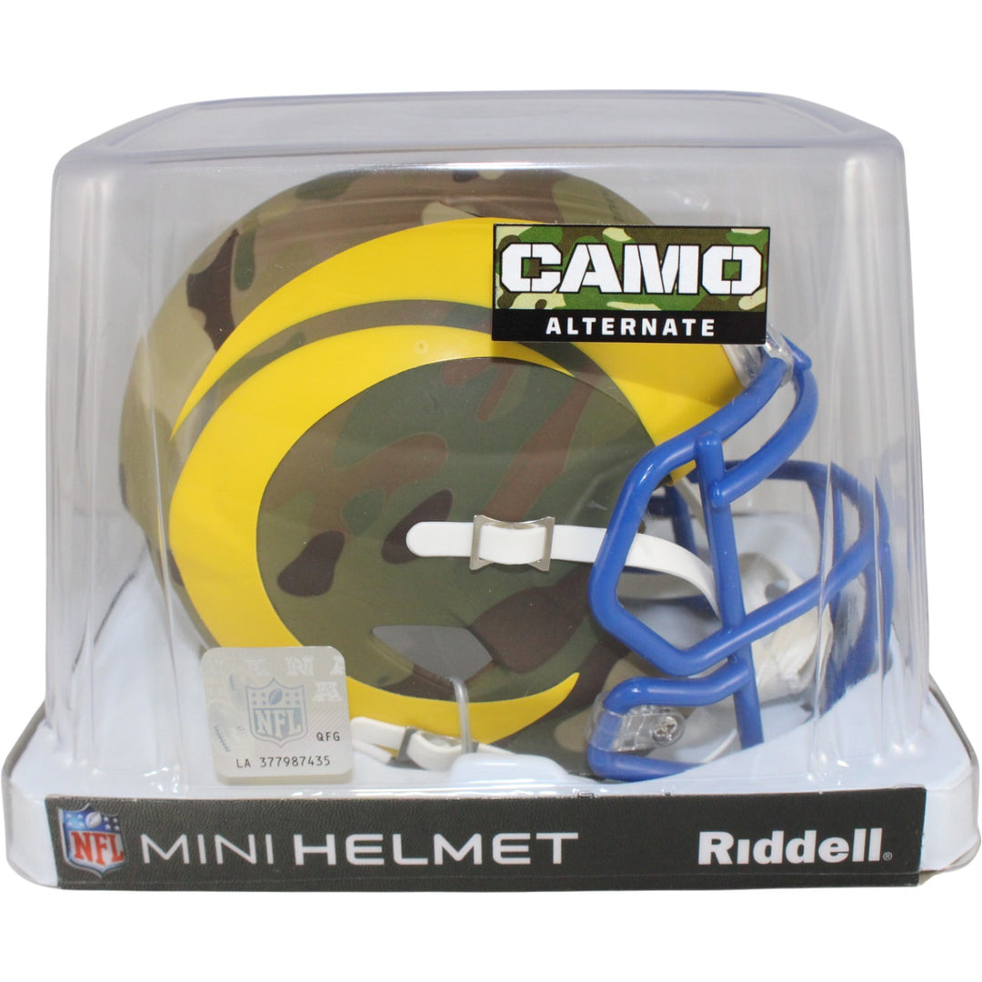 Los Angeles Rams Riddell New In Box Rare Limited Edition Camo Mini Helmet 31288