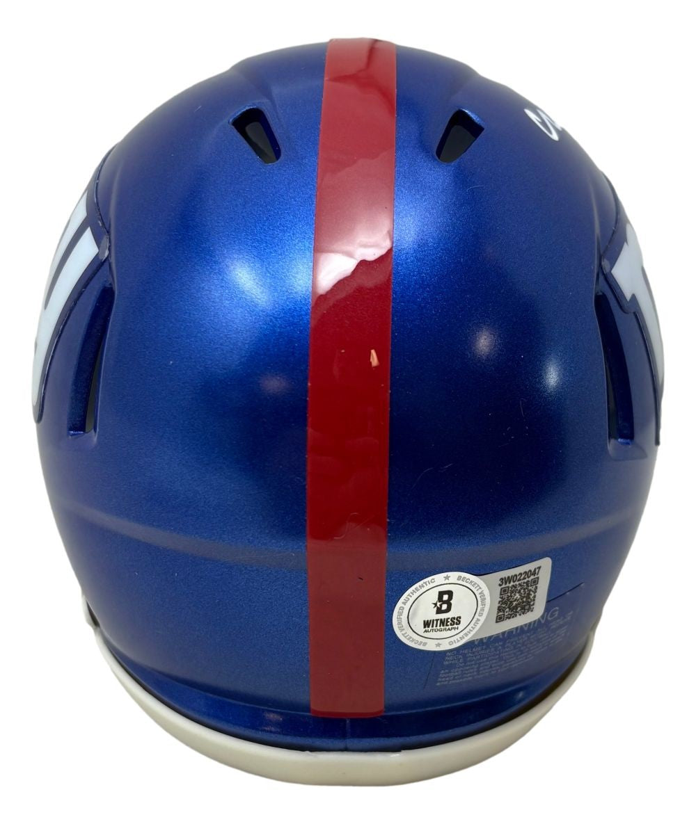 Abdul Carter Signed New York Giants Mini Speed Helmet BAS w/ Case