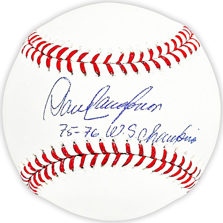 Dave Concepcion Signed MLB Baseball Reds "75-76 WS Champion" Beckett Wit