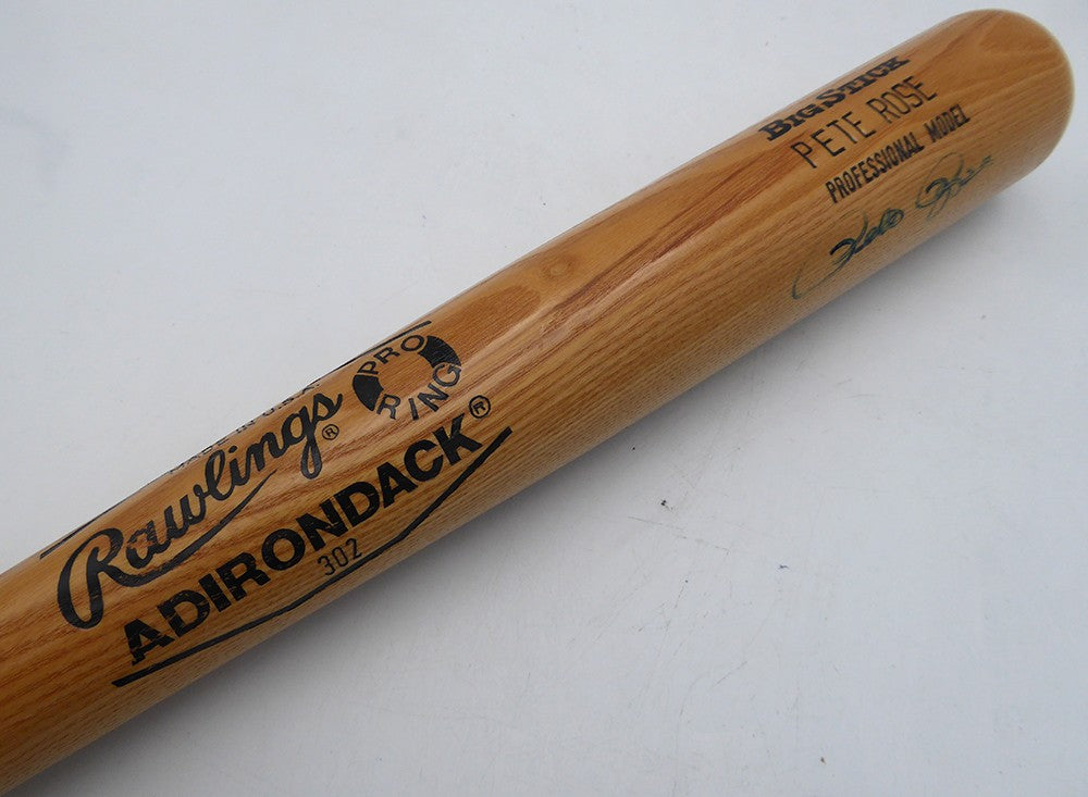 Pete Rose Signed Rawlings Adirondack Bat Cincinnati Reds Beckett #BV12114