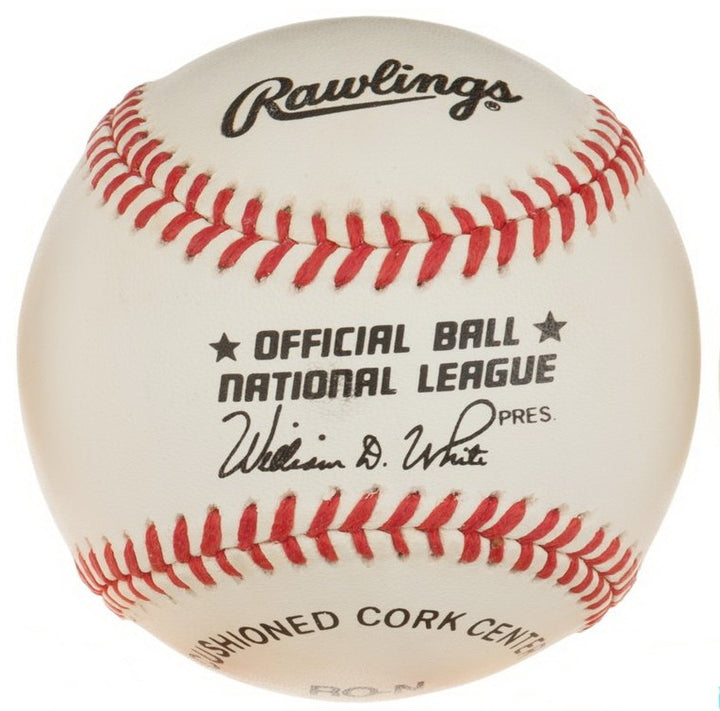 EWELL BLACKWELL SIGNED ONL WHITE BASEBALL CINCINNATI REDS NY YANKEES KC A's PSA*