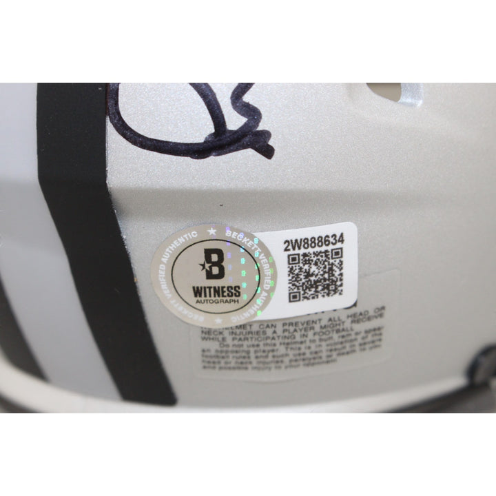 Michael Irvin Autographed/Signed Dallas Cowboys Rave Mini Helmet Beckett 53628
