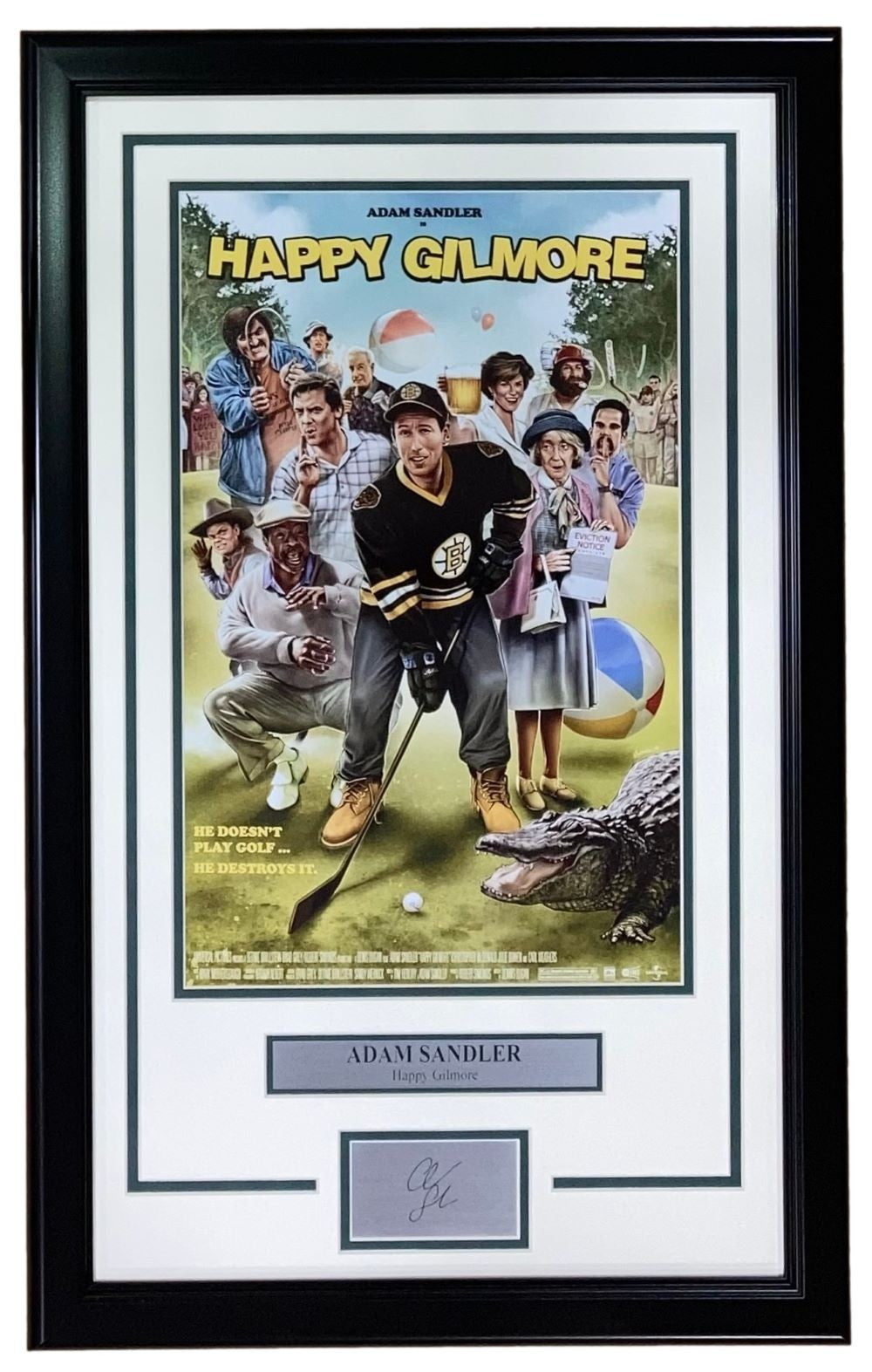 Adam Sandler Framed 11x17 Happy Gilmore Photo w/ Laser Engraved Signature 56443