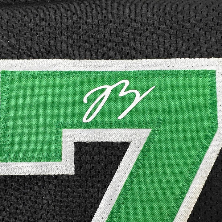 Framed Facsimile Autographed Jaylen Brown 33x42 Black Reprint Laser Auto Jersey