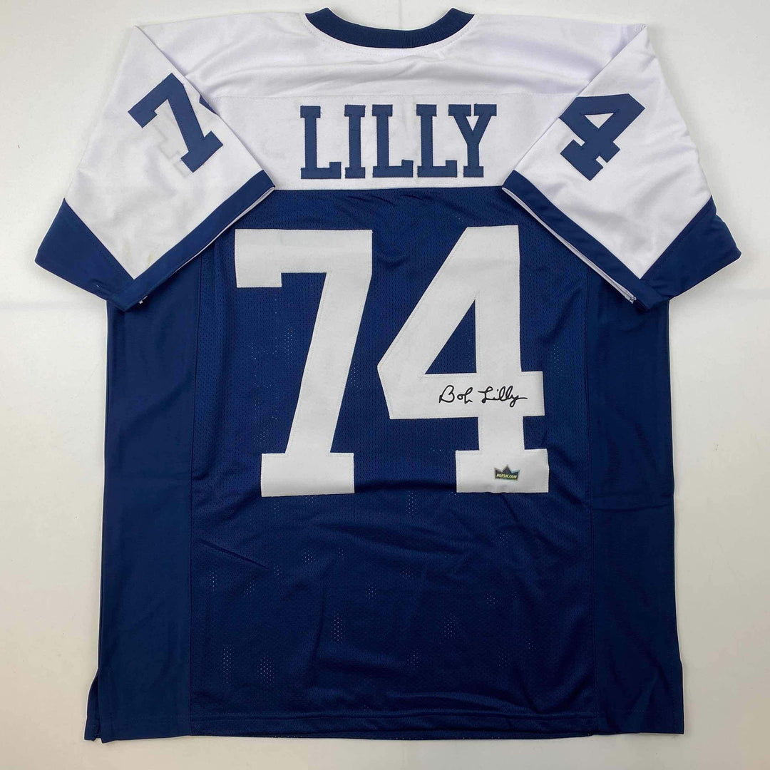 Facsimile Autographed Bob Lilly Dallas Thanksgiving Day Reprint Jersey Men's XL