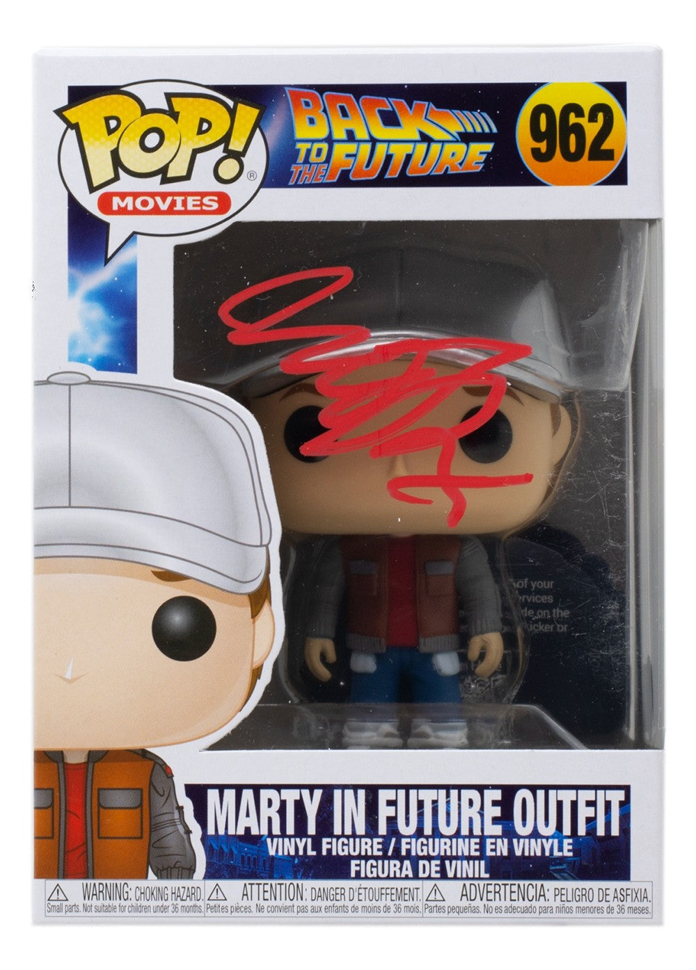 Michael J. Fox Signed Back To The Future Funko Pop #962 BAS
