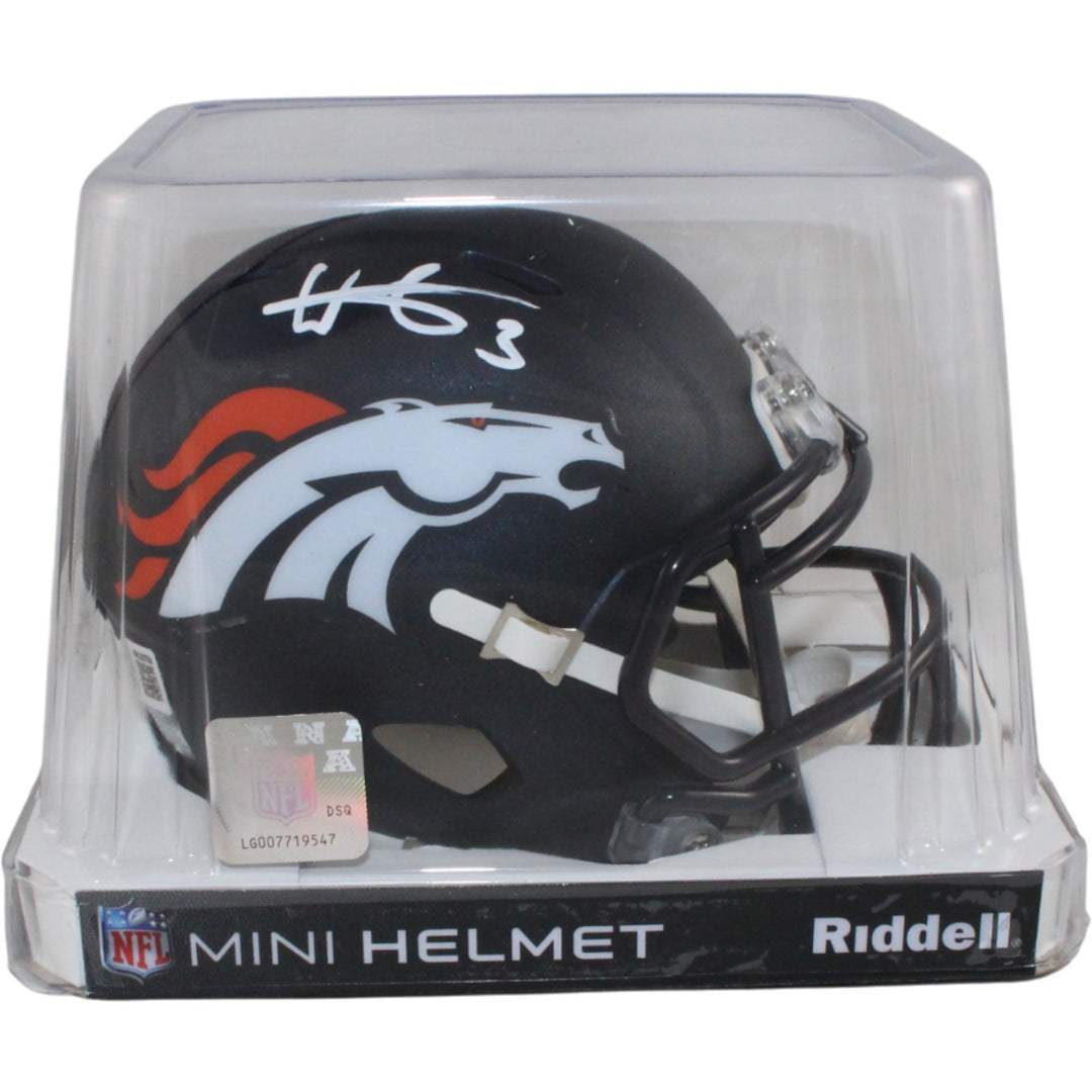 Wil Lutz Autographed/Signed Denver Broncos Mini Helmet Beckett Witness 54657