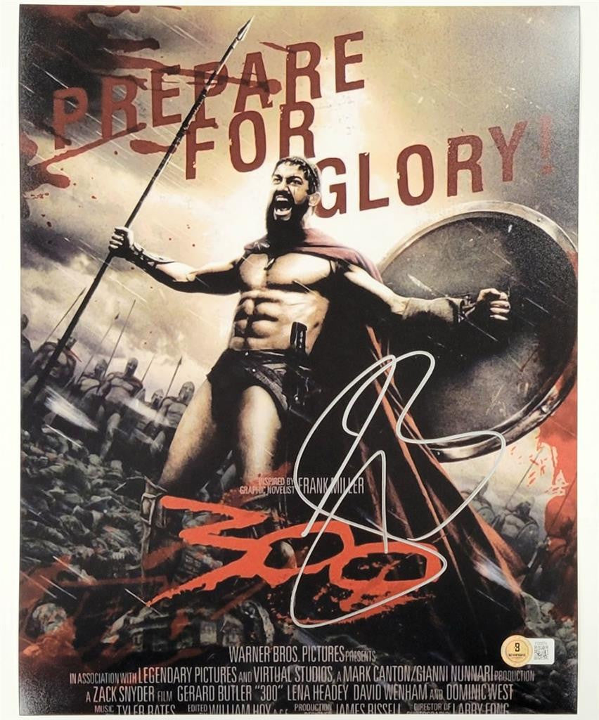 Gerard Butler signed "300" Leonidas 11x14 photo autograph ~ Beckett BAS