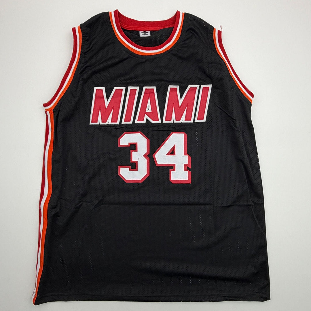 Autographed/Signed Giannis Antetokounmpo Miami Heat Black Jersey JSA COA