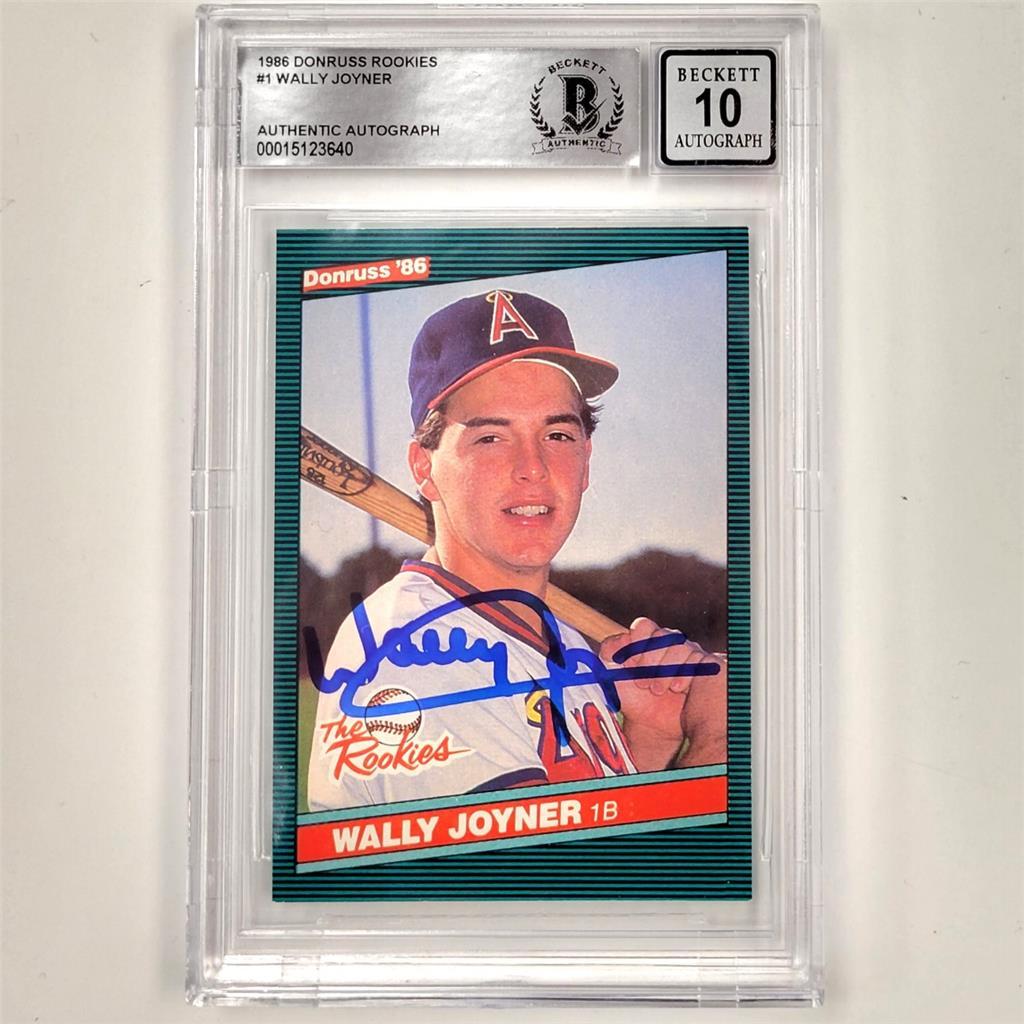 Wally Joyner autograph signed 1986 Donruss Rookies #1 card RC BAS BGS 10 auto