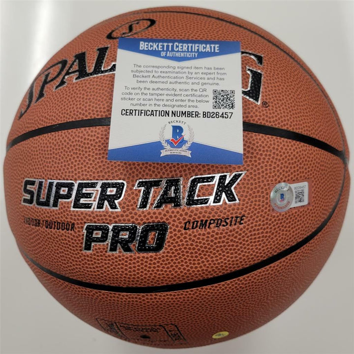 Charles Oakley signed I/O Spalding Basketball Autograph ~ Beckett BAS COA