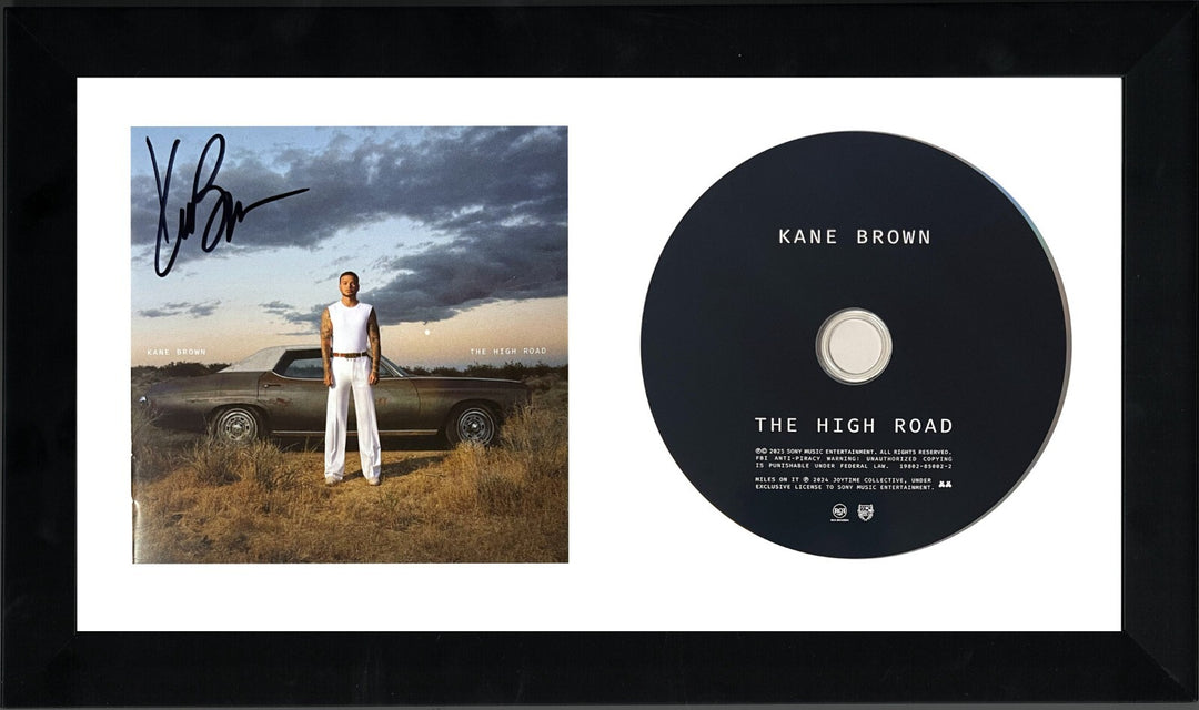 Kane Brown signed 2025 The High Road In Fog Album Cover Booklet w/ CD Framed-COA