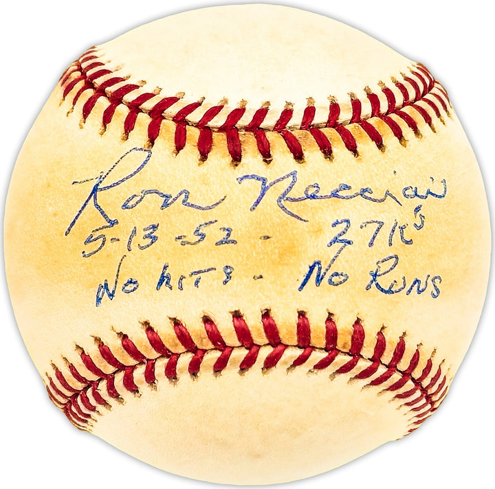 Ron Necciai Signed NL Baseball Pirates 5-13-52 27 Ks No Hits No Runs Beckett