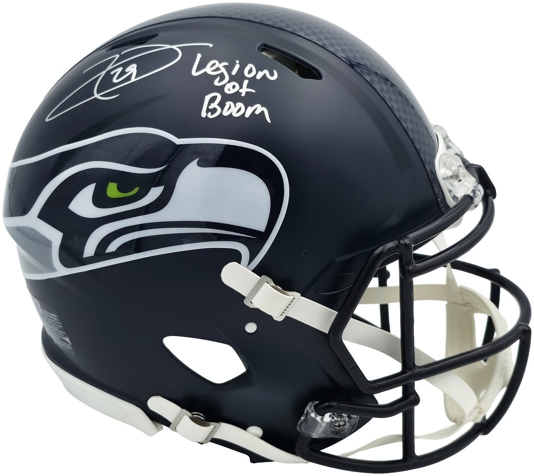 Earl Thomas III Signed Seahawks Blue Full Sz Speed Helmet Beckett Wit