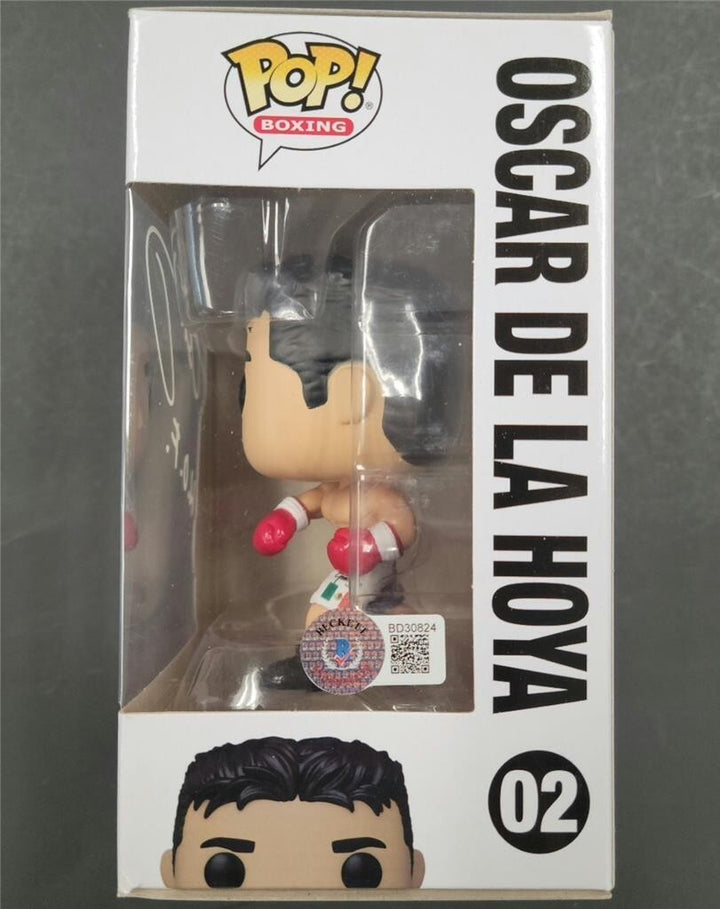 Oscar De La Hoya autograph signed RARE "HOF" Funko Pop ~ BAS Beckett Holo