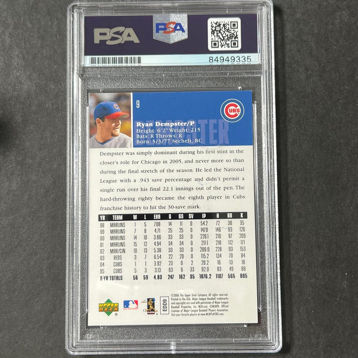 2005 Upper Deck #9 Mark Prior Signed Card PSA Slabbed Auto Cubs