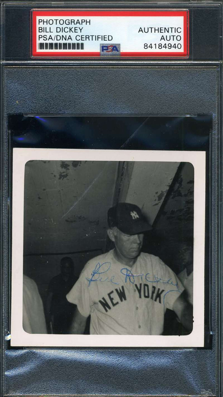 Bill Dickey PSA DNA Coa Autograph Hand Signed Original Photo