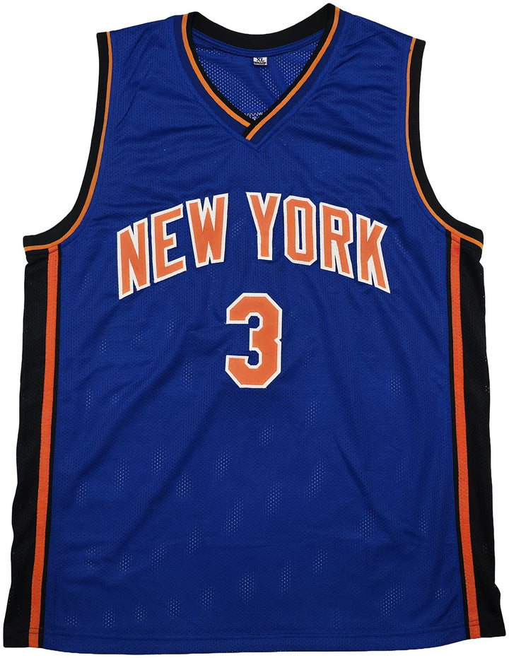 New York Knicks Stephon Marbury Signed Blue Jersey Beckett Witness