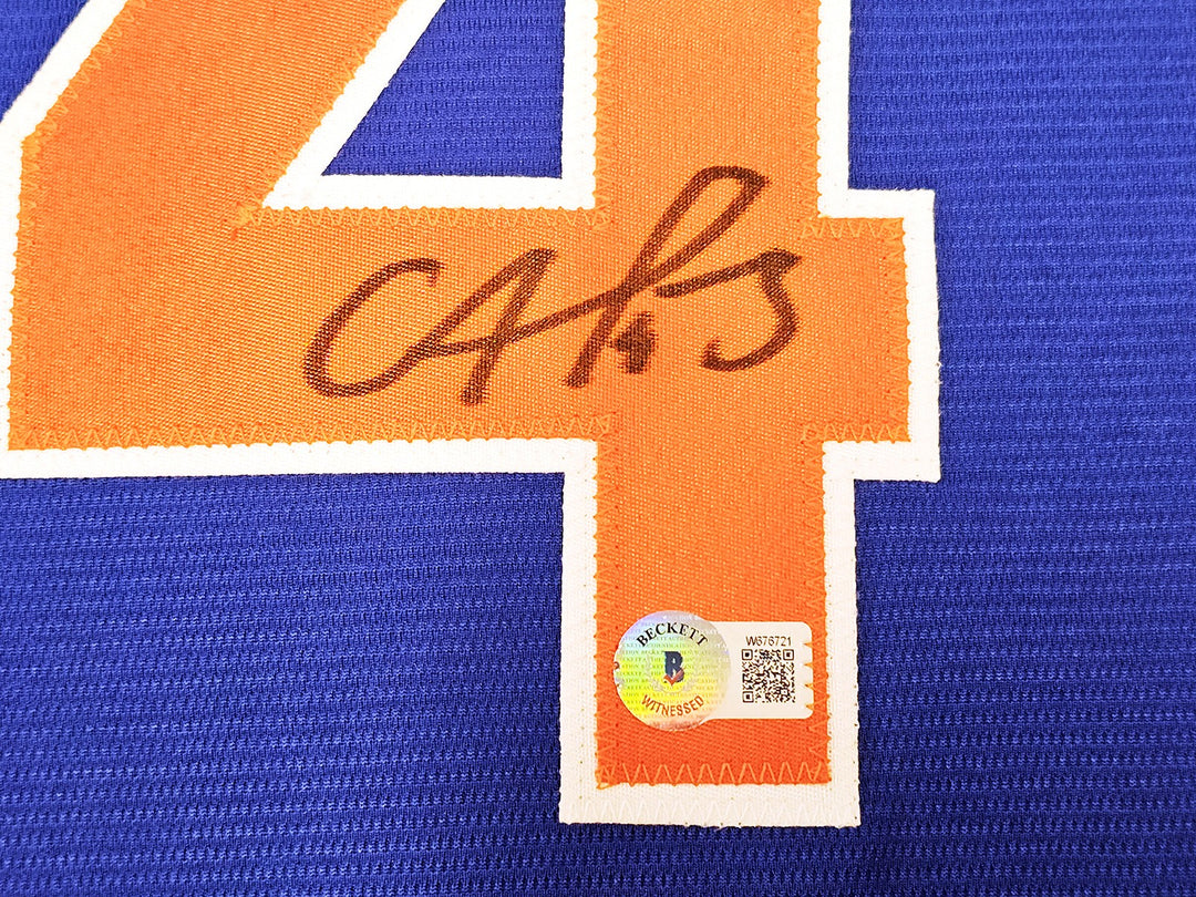 New York Mets Francisco Alvarez Signed Blue Nike Jersey Size XL Beckett Wit